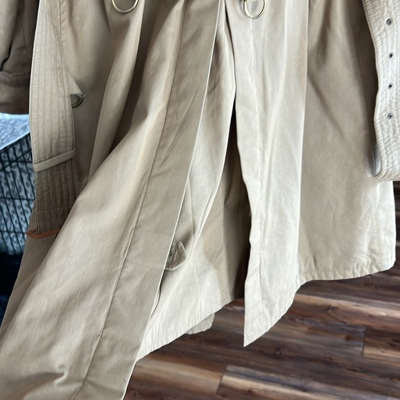 Vintage Brooks Brothers Khaki Double Breasted Trench Coat 40R - Picture 3 of 14